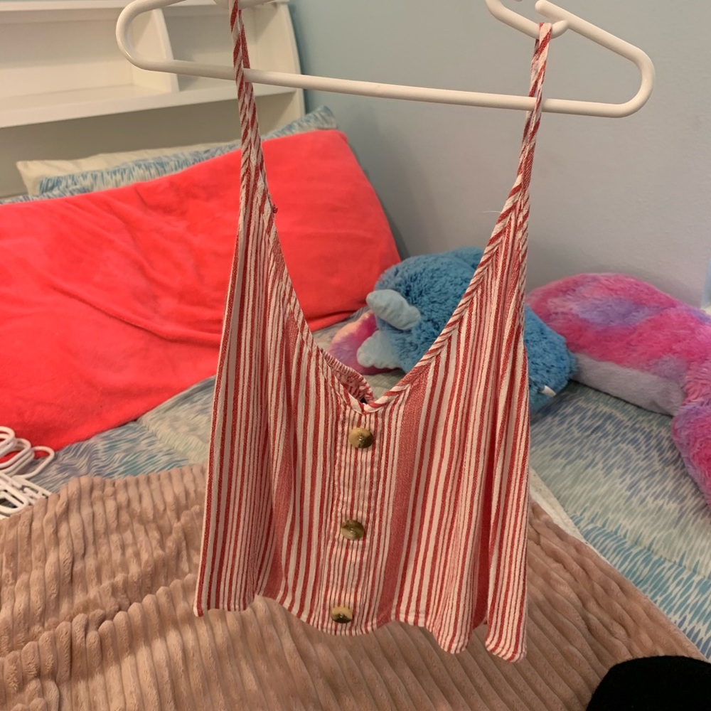 Red and white tank top!